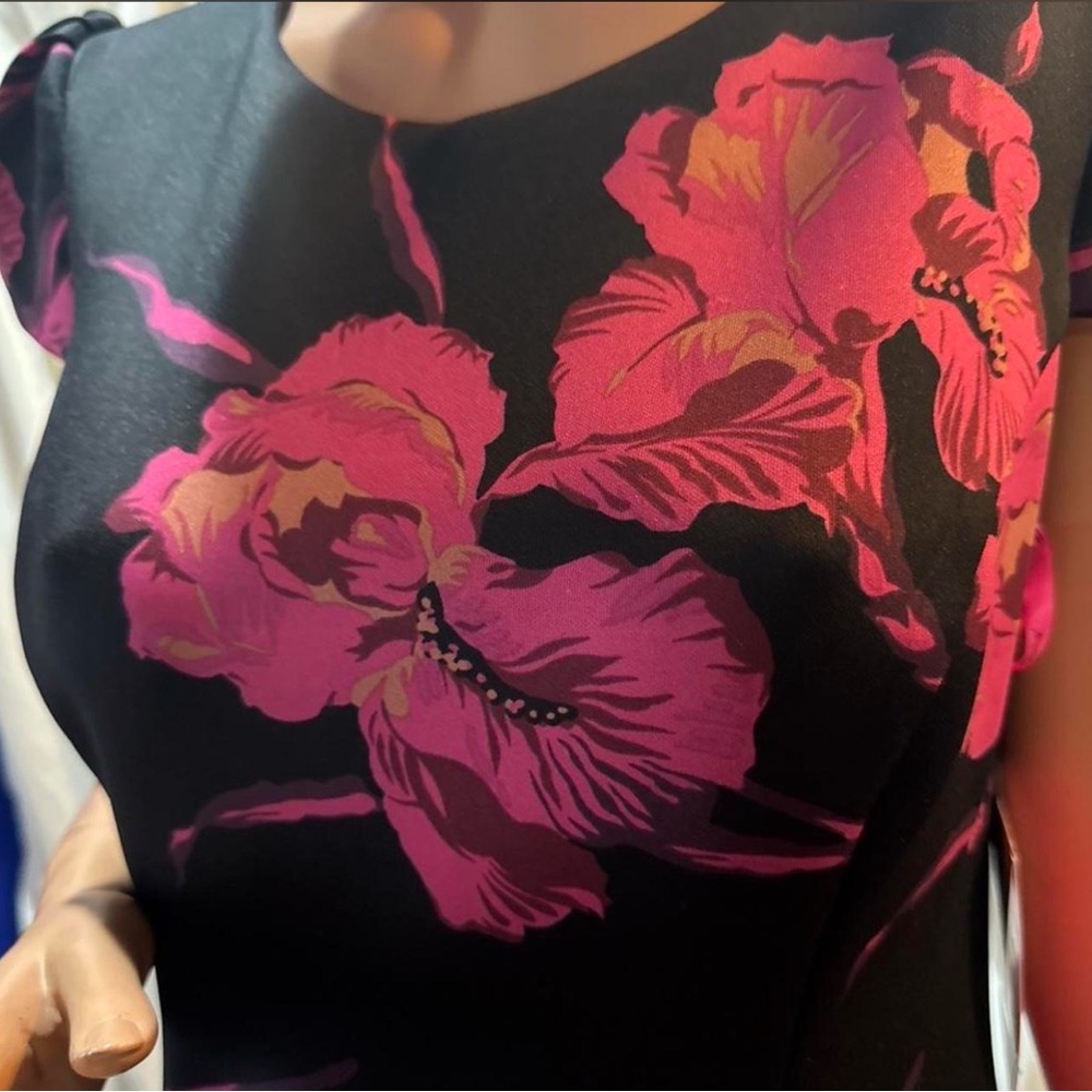 Betsey Johnson floral black dress